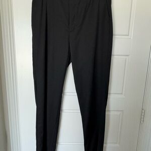 Linea Uomo Black Wool Trousers